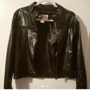 Faux Leather Moto Jacket